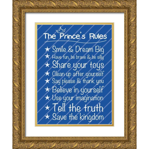 Prince Rules Gold Ornate Wood Framed Art Print with Double Matting by Gibbons, Lauren