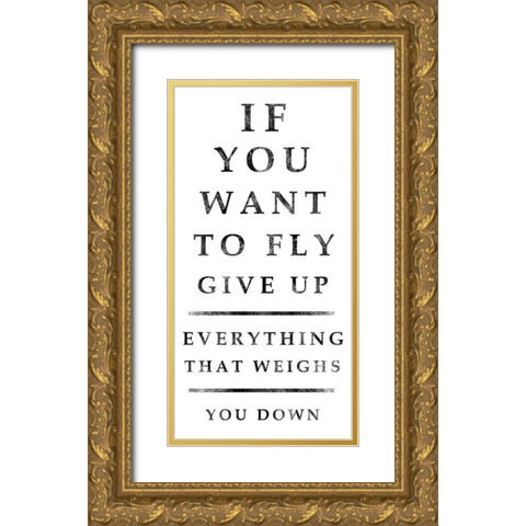 Industrial Fly Gold Ornate Wood Framed Art Print with Double Matting by Gibbons, Lauren