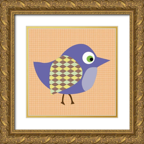 Harlow Bird Gold Ornate Wood Framed Art Print with Double Matting by Gibbons, Lauren