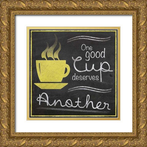 Another Yellow Coffee Gold Ornate Wood Framed Art Print with Double Matting by Gibbons, Lauren