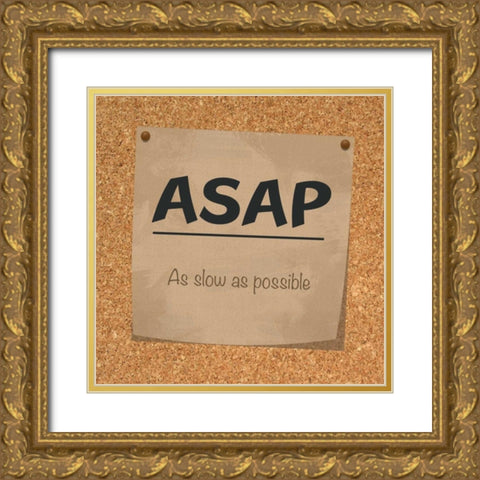 ASAP Cork Gold Ornate Wood Framed Art Print with Double Matting by Gibbons, Lauren