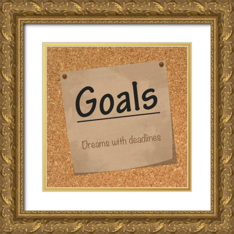 Goal Scork Gold Ornate Wood Framed Art Print with Double Matting by Gibbons, Lauren