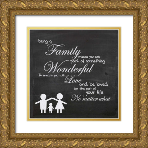 Family Chalk White NB Gold Ornate Wood Framed Art Print with Double Matting by Gibbons, Lauren