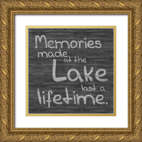 Lake Gold Ornate Wood Framed Art Print with Double Matting by Gibbons, Lauren