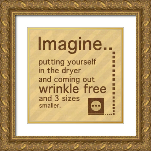 Imagine No Border Gold Ornate Wood Framed Art Print with Double Matting by Gibbons, Lauren