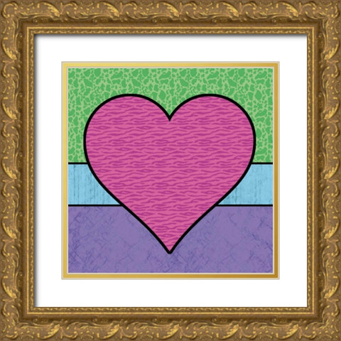 Highlighter Love Gold Ornate Wood Framed Art Print with Double Matting by Gibbons, Lauren