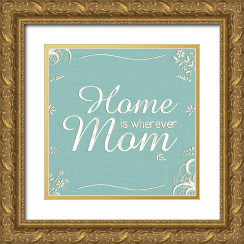 Home Gold Ornate Wood Framed Art Print with Double Matting by Gibbons, Lauren
