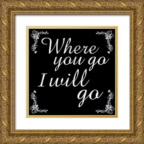 Where Go 4 Gold Ornate Wood Framed Art Print with Double Matting by Gibbons, Lauren