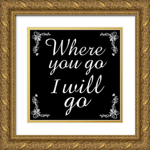 Where Go 5 Gold Ornate Wood Framed Art Print with Double Matting by Gibbons, Lauren