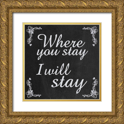 Where Stay 4b Gold Ornate Wood Framed Art Print with Double Matting by Gibbons, Lauren