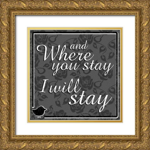 Where Stay Gold Ornate Wood Framed Art Print with Double Matting by Gibbons, Lauren