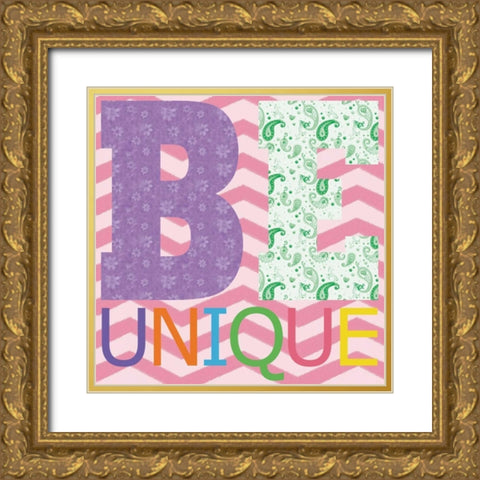 Be Unique Gold Ornate Wood Framed Art Print with Double Matting by Gibbons, Lauren