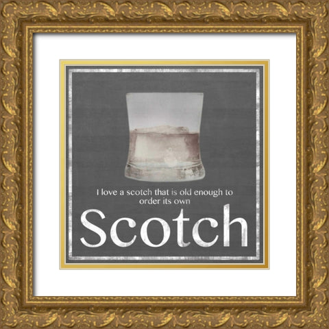 Scotch 2 Gold Ornate Wood Framed Art Print with Double Matting by Gibbons, Lauren