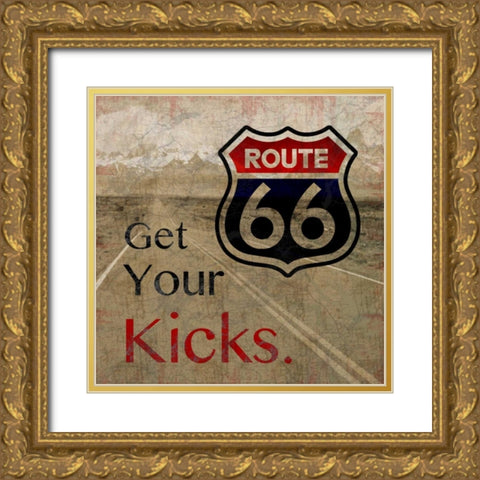 Get your Kicks Gold Ornate Wood Framed Art Print with Double Matting by Gibbons, Lauren