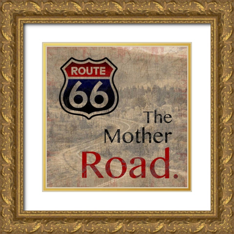 Mother Road Gold Ornate Wood Framed Art Print with Double Matting by Gibbons, Lauren