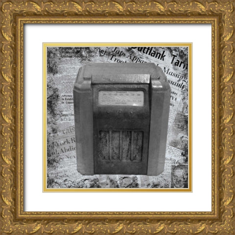 Vintage Radio Gold Ornate Wood Framed Art Print with Double Matting by Gibbons, Lauren