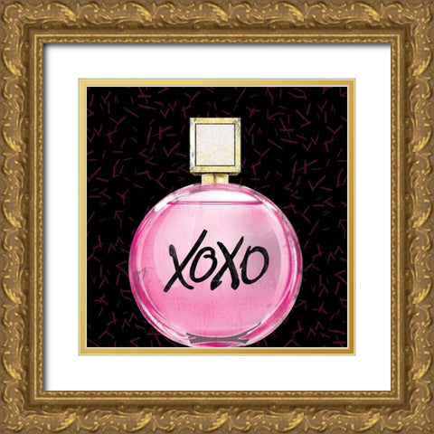 Glamour Perfume Gold Ornate Wood Framed Art Print with Double Matting by Gibbons, Lauren