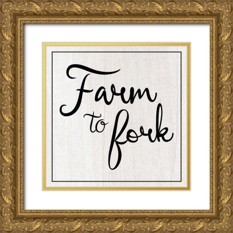 Farm to Fork Gold Ornate Wood Framed Art Print with Double Matting by Gibbons, Lauren