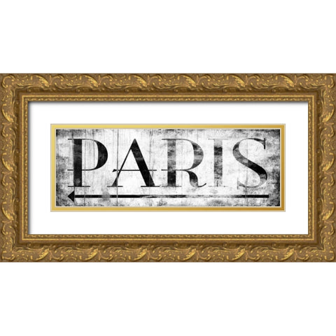 PARIS WHITE Gold Ornate Wood Framed Art Print with Double Matting by Grey, Jace