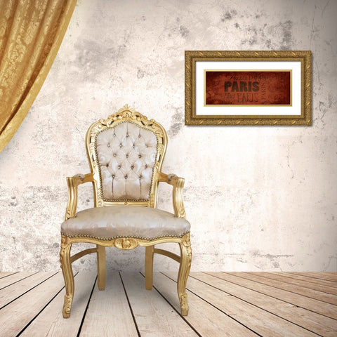 Paris Gold Ornate Wood Framed Art Print with Double Matting by Grey, Jace