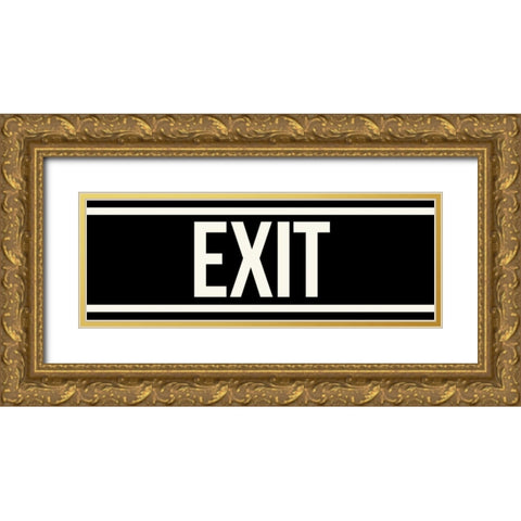 EXIT Gold Ornate Wood Framed Art Print with Double Matting by Grey, Jace