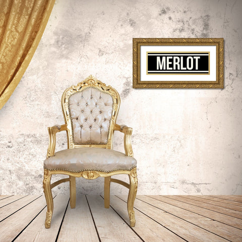 MERLOT Gold Ornate Wood Framed Art Print with Double Matting by Grey, Jace