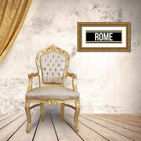 ROME Gold Ornate Wood Framed Art Print with Double Matting by Grey, Jace