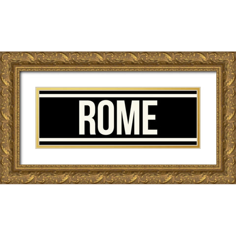 ROME Gold Ornate Wood Framed Art Print with Double Matting by Grey, Jace