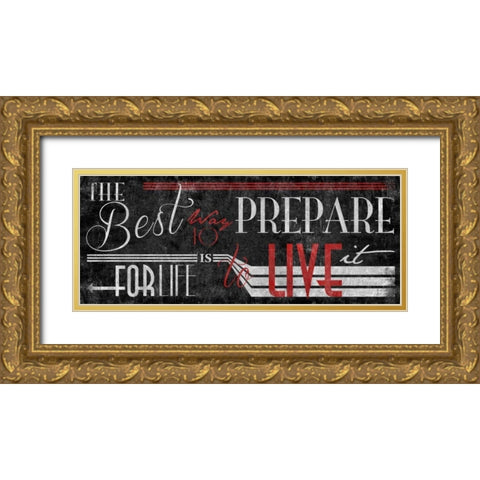 Type Black Gold Ornate Wood Framed Art Print with Double Matting by Grey, Jace