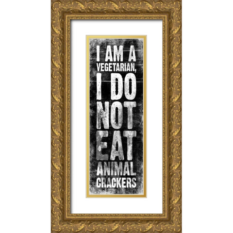 Animal Crackers Gold Ornate Wood Framed Art Print with Double Matting by Grey, Jace