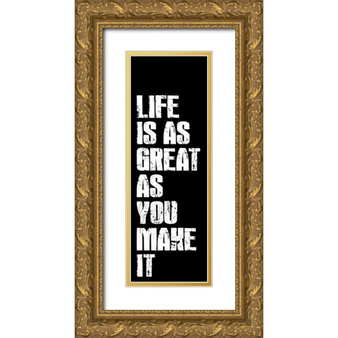 Life Gold Ornate Wood Framed Art Print with Double Matting by Grey, Jace