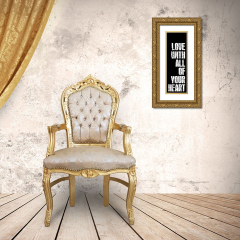 Love Gold Ornate Wood Framed Art Print with Double Matting by Grey, Jace