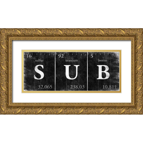 SUB Gold Ornate Wood Framed Art Print with Double Matting by Grey, Jace