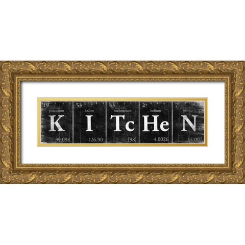 KITcHeN Gold Ornate Wood Framed Art Print with Double Matting by Grey, Jace