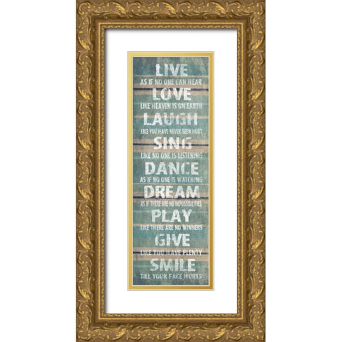 Live Gold Ornate Wood Framed Art Print with Double Matting by Grey, Jace