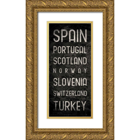 Map Type Gold Ornate Wood Framed Art Print with Double Matting by Grey, Jace