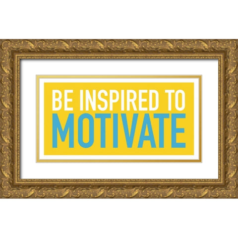 Inspired Gold Ornate Wood Framed Art Print with Double Matting by Grey, Jace