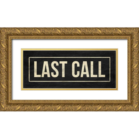 Last call Gold Ornate Wood Framed Art Print with Double Matting by Grey, Jace