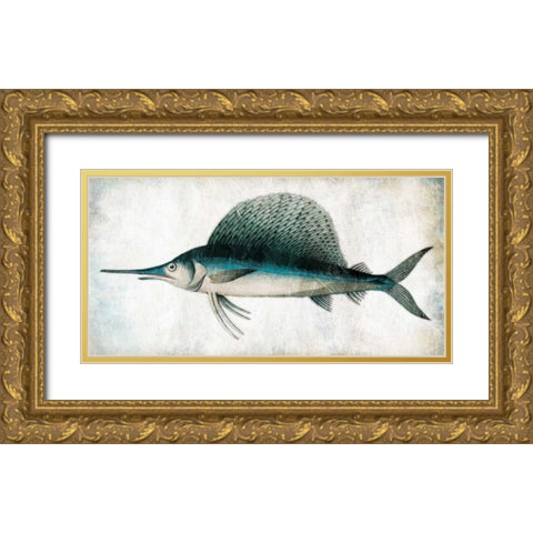 Swordfish Gold Ornate Wood Framed Art Print with Double Matting by Grey, Jace