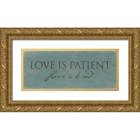 Love is Gold Ornate Wood Framed Art Print with Double Matting by Grey, Jace