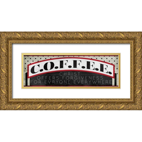 Christ Offers Gold Ornate Wood Framed Art Print with Double Matting by Grey, Jace