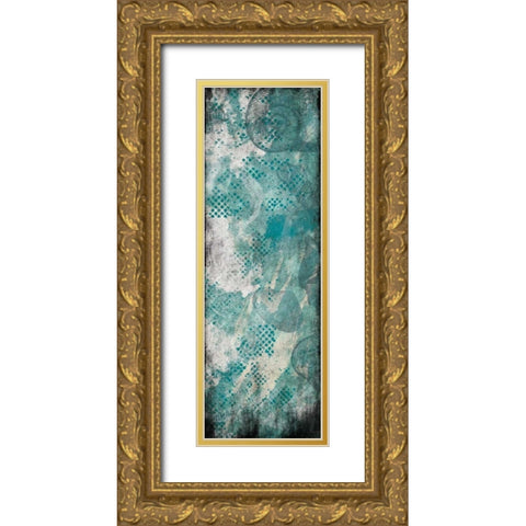Shell Dots Gold Ornate Wood Framed Art Print with Double Matting by Grey, Jace