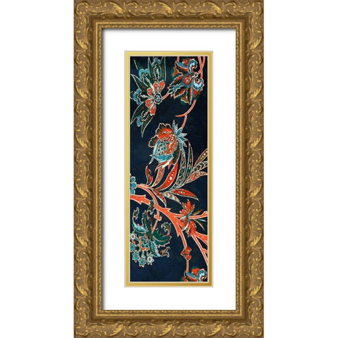 Vic Tropical Floral Mate Gold Ornate Wood Framed Art Print with Double Matting by Grey, Jace