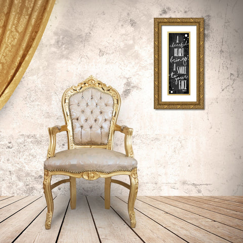 Cheerful Black Gold Ornate Wood Framed Art Print with Double Matting by Grey, Jace