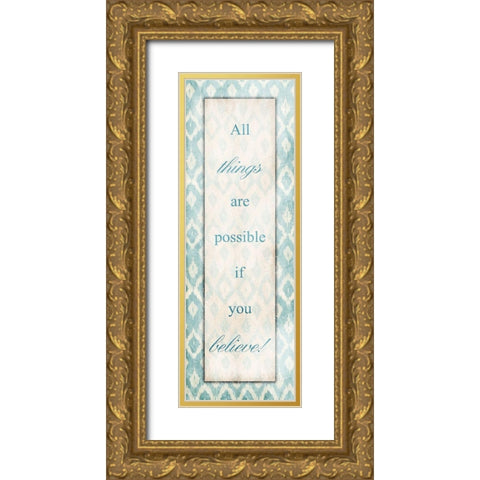 All Things Gold Ornate Wood Framed Art Print with Double Matting by Grey, Jace