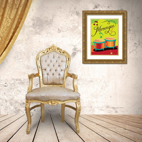 Merengue Gold Ornate Wood Framed Art Print with Double Matting by Grey, Jace