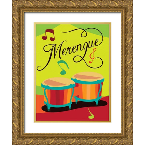 Merengue Gold Ornate Wood Framed Art Print with Double Matting by Grey, Jace