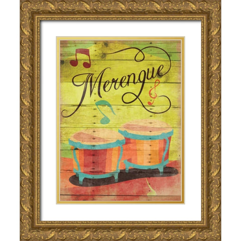 Merengue II Gold Ornate Wood Framed Art Print with Double Matting by Grey, Jace