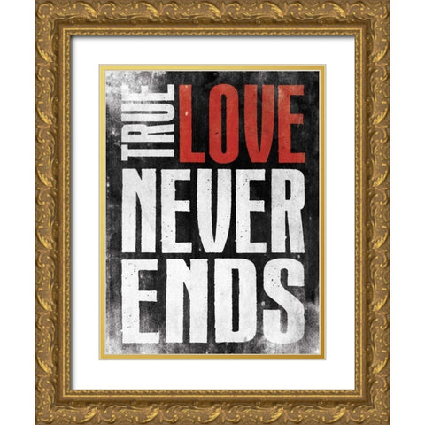 Never Ends Gold Ornate Wood Framed Art Print with Double Matting by Grey, Jace