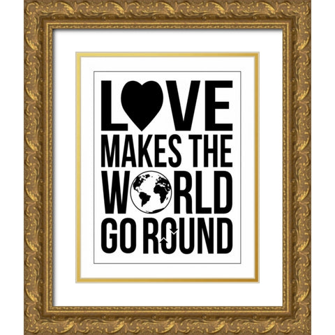 World Go Round 2 Gold Ornate Wood Framed Art Print with Double Matting by Grey, Jace